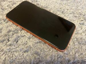  iPhone XR コーラル 64GB 美品 SIMロック解除済 バッテリー81% オレンジ ピンク アイフォン apple SIMフリー 送料込 即決 女性使用品 