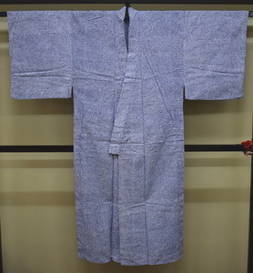 A12-14　即決 中古品 絞り風 男物 ゆかた 紺 染鹿の子