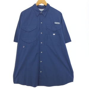 古着 コロンビア Columbia PFG 半袖 フィッシングシャツ メンズL /eaa447518 【SS2409_30%】