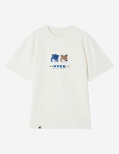 アダーエラー ADER ERROR x メゾンキツネ MAISON KITSUNE TWIN FOX HEAD T-SHIRT Tee T シャツ size: S 白 white 新品 即発送可 他出品中