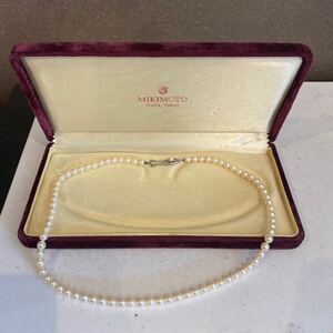 MIKIMOTO ミキモト アコヤ真珠 パールネックレス 本真珠　直径5.５ミリ-5.８ミリ　総重量　21.6g