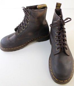 古着【Dr.Martens ドクターマーチン】8EYE SHOE 11822 8ホール レザーブーツ DARK BROWN 焦げ茶 ダークブラウン 26cm UK7