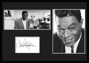 10種類!Nat King Cole/ナット・キング・コール/JAZZ/ピアノ/サインプリント&証明書付きフレーム/BW/モノクロ/ディスプレイ(5-3W)