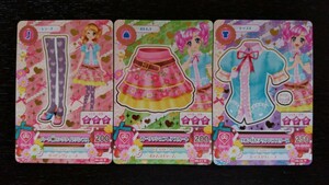 アイカツ★2015 6弾N★リボン付きアクアパフスリーブ他3枚セット★