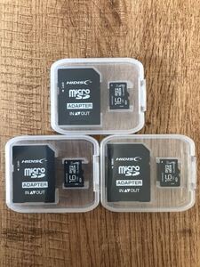 microSDカード 16GB［3枚セット] (SDカードとしても使用可能!)