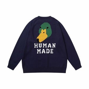 HUMAN MADE ヒューマンメイド DUCK SWEATER セーター ニット 上着 ファッション 長袖 紺色 中古 M TN 1