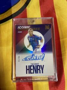 Panini Thierry Henry auto ティエリアンリ　サイン　カード　フランス　バルセロナ　アーセナル