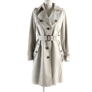 美品★BURBERRY LONDON バーバリーロンドン FRD63-170-42 コットン100％ ロゴボタン・ライナー・ベルト付 トレンチコート 38 正規品