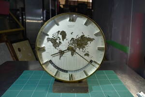 Qo005 Vintage Kienzle Quartz World Desk Mantle Clock Made in Germany Works Rare キンレツ ドイツ製 置時計 世界時計 