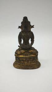 中国 古物 仏像 銅器 時代物 置物 古銅 仏教美術 観音菩薩立像 唐物 琉金物 中国古美術