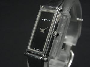 1円 ■稼働品■ GUCCI グッチ 1500L SS クォーツ 腕時計 バングルウォッチ レディース シルバー系 BK3879