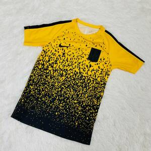 【1078】NIKE　ナイキ　DRI-FIT　サイズS　半袖Tシャツ　ドライフィット　イエロー　ポリエステル　スポーツ　トレーニングウェア　夏