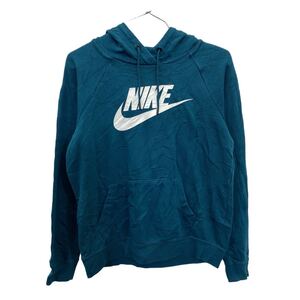 NIKE プルオーバーパーカー XSサイズ ナイキ スポーツ ラグラン ロゴスウェット グリーン ブルー 古着卸 アメリカ仕入 t2211-3368