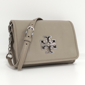 【中古】TORY BURCH ショルダーバッグ レザー グレー