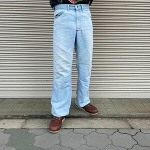 貴重 70’s USA製 Lee リー Separate Lees フレア デニムパンツ ライトオンス ブーツカット ベルボトム 42 TALONジップ 60s ヴィンテージ