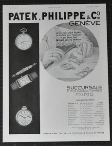 PATEK.PHILIPPE　パティック・フィリップ　１９３３年　オリジナル　フランス雑誌広告　フランス