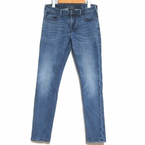 美品 EMPORIO ARMANI エンポリオアルマーニ 3ATMENTS ストレッチ スキニー デニムパンツ ジーンズ W31 ブルー