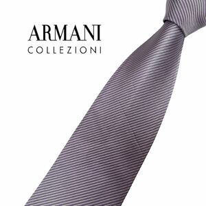 ARMANI COLLEZIONI ネクタイ やや細身 レジメンタル柄 ストライプ柄 アルマーニ コレッツォーニ USED 中古 m1234