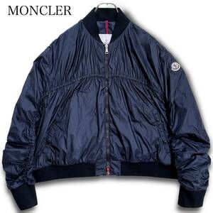 MONCLER モンクレール MANAMA マナマ ブルゾン MA1 ナイロンジャケット ボンバージャケット ギャザー ボリューム袖 コクーン ネイビー