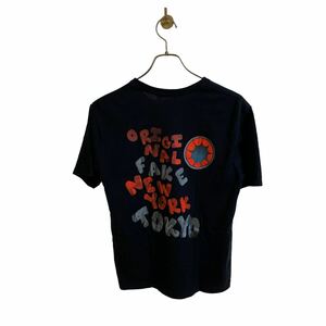 【KAWS OriginalFake MEDICOM TOY カウズ オリジナルフェイク メディコムトイ Tシャツ カットソー メンズ1 ブラック 黒 COTTON T-SHIRT】