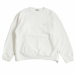 極美品□DIOR×sacai ディオール オム サカイ 213J643A0687 ロゴワッペン 裏起毛 スウェットシャツ/トレーナー アイボリー XXL 伊製 正規品