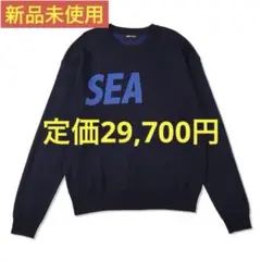 WIND AND SEA ロゴ logo ニット セーター ネイビー