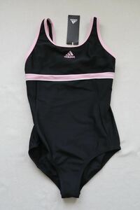 アディダス（adidas）（キッズ）水着 ガールズ 女児 Uバック ワンピース 小学生 ネームタグ付き ネイビー FTL92-DV0898 ジュニア150