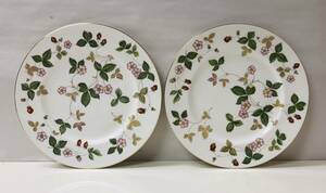 【未使用品】WEDGWOOD ウェッジウッド ワイルドストロベリー プレート WILD STRAWBERRY 洋食器 お皿 27cm 2枚セット 