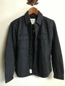 【新品】Abercrombie&Fitch アバクロ SHIRT JACKET シャツジャケット キルティング裏地付き S ダークグレー