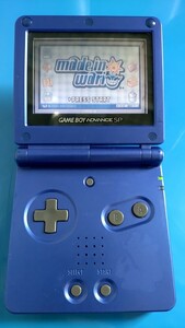 ◆ゲームボーイアドバンス SP 本体 AGS-001 アズライトブルー ゲームボーイアドバンス GBA◆中古◆ソフト付き◆動作確認済み