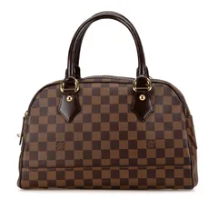 ルイ ヴィトン ダミエ ドゥオモ ハンドバッグ ミニボストンバッグ N60008 ブラウン PVC レザー レディース LOUIS VUITTON【222-79683】