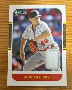 2021 Donruss Panini ジョーダンヒックス Jordan Hicks ジャージ Retro 