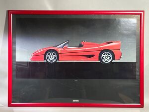 Ferrari フェラーリ F50 フォト ポスター 73.5×103.5cm 木製額