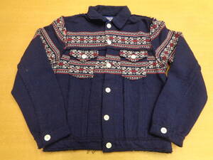 希少初期モデル!! JUNYA WATANABE COMME des GARCONS MANがリリースしたLEVI’S 3rd型のフェアアイル柄ウールニットジャケット SIZE M NAVY