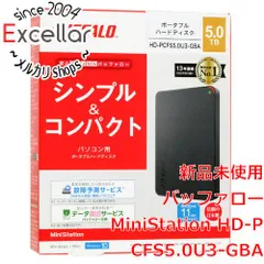 [bn:17] 【新品訳あり(箱きず・やぶれ)】 BUFFALO製PortableHD　HD-PCFS5.0U3-GBA　5TB