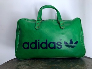 70年代 アディダス ヴィンテージトラベルバッグ グリーン フランス製 adidas made in FRANCE 1970s VERT 美品 VENTEX 稀少カラー ボストン