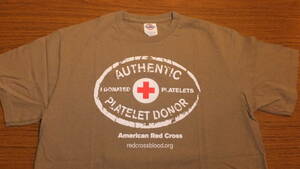 【American Red Cross】アメリカ赤十字社 アメリカンレッドクロス ＴシャツサイズＭ　米赤十字社　血小板ドナー　血栓提供者