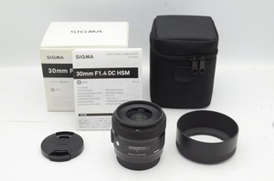 【適格請求書発行】美品 SIGMA シグマ Art 30mm F1.4 DC HSM Canon キヤノン EFマウント APS-C 元箱付【アルプスカメラ】241014w