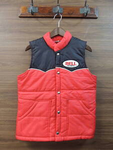 80S VINTAGE USA製 SWINGSTER BELL HELMETS TWO TONE INSULATION VEST スイングスター ベル ヘルメッツ ツートン 中綿 ベスト XSサイズ