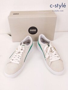 Q241b [人気] PUMA プーマ スニーカー 26.5cm ホワイト系×グリーン SUEDE 90681(365942) | シューズ Q