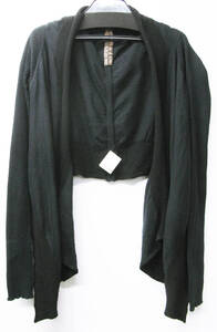 Rick Owens KNIT SHORT JACKET S MADE IN ITARY リックオウエンス 国内 正規品 ニット ショート丈 変形 ジャケット ボレロ S 