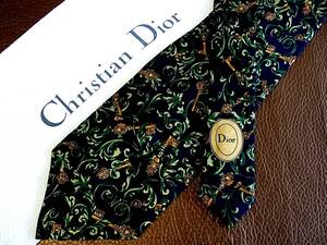 ♪№r2513◆美品◆【Dior】ディオール◆鍵 植物◆ネクタイ◆