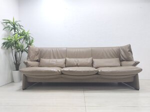 【美品】 Cassina カッシーナ 678　PORTOVENERE ポルトヴェーネレ ３Pソファ 本革 3シーター 3人掛けソファ ヴィコ・マジストレッティ 名作