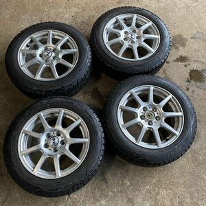 DUNLOP バリ溝スタッドレス175/65R15 6J +43 5H PCD100 170系シエンタ等　アクア ヤリス ヴィッツ スイフト デミオ ノート キューブ コルト