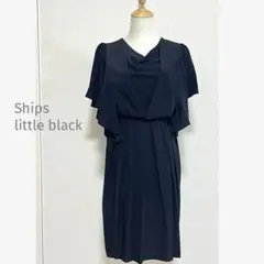 値下げ 美品 ワンピース ships little black  黒 フォーマル