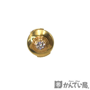 21368 Cartier【カルティエ】ダムール 1Pダイヤ ピアス 片耳のみ 750 K18YG イエローゴールド アクセサリー【中古】USED-B