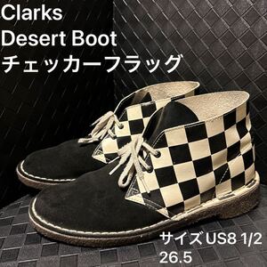 ◆オススメ◆ Clarks Desert Boot デザートブーツ チェッカーフラッグ　サイズUS 8 1/2（26.5）