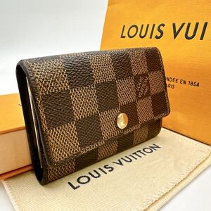 3830【美品】LOUIS VUITTON ルイヴィトン ダミエ ミュルティクレ6 6連キーケース 鍵入れ N62630/CT1025