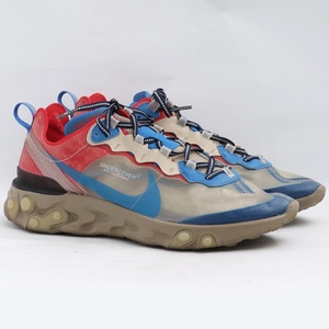 28.5cm NIKE × UNDERCOVER REACT ELEMENT 87 BLUE/RED BQ2718-200 ナイキ アンダーカバー リアクトエレメント87 ブルー/レッド スニーカー