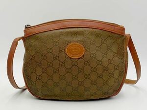 《GUCCI》GUCCI グッチ　GGキャンパス　ショルダーバッグ　オールドグッチ　ヴィンテージ　人気　ブランド　バッグ